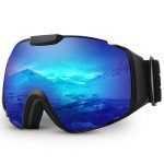 Ski Goggles,OTG Anti-Fog Snowboard Skate Snowmoblie Double Layer Spherical Lens Snow Goggles Men Women M4