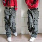 Fashion Style Male and Female Couples Trousers Autumn Winter Women Cargo Pants Mens Joggers Hip Hop Jeans Many Pockets