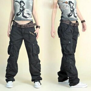 womens baggy cargo pants with pockets
