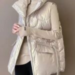 Autumn Elegant Women Stand Collar Cotton Padded Vest 2022 Winter Warm Female Sleeveless Jacket Solid Casual Fashion Coat Vests