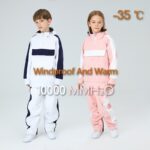 New Children's Ski suit Set Winter Warm Windproof - 30 ℃ Skiing and Snowboarding Jackets and Pants High Quality Ski Equipment
