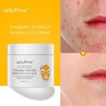 JoyPrettyin Turmeric Acne Face Mask Whitening Cream Pimple Treatment Exfoliating Cleaning Brightening Facial Mask Skin Care 60g