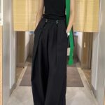 HOUZHOU Black Wide Leg Suit Pants Women Japanese Style Oversize Trousers Harajuku Fashion Gothic Streetwear Casual Office Ladies