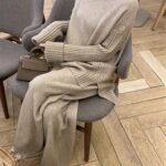 Autumn Winter 2 Pieces Women Sets Knitted Tracksuit 2023 New Turtleneck Sweater and Wide Leg Jogging Pant Pullover Suits